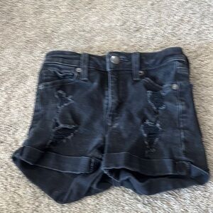 Women's Black Denim Shorts